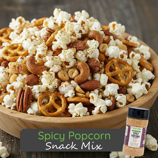Spicy Popcorn Snack Mix