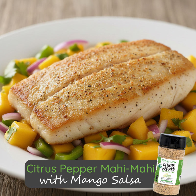 Citrus Pepper Mahi-Mahi with Mango Salsa