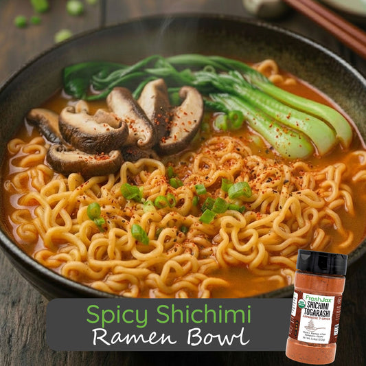Spicy Shichimi Ramen Bowl (Traditional or Vegan)
