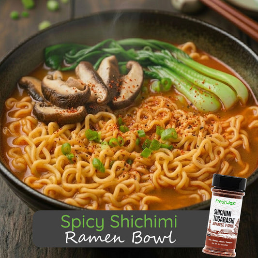 Spicy Shichimi Ramen Bowl (Traditional or Vegan)