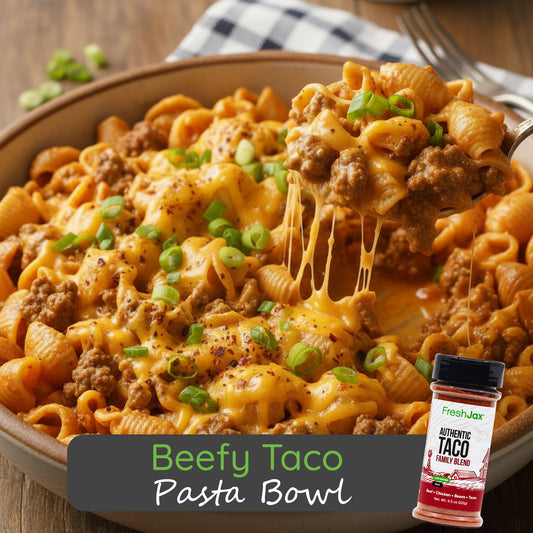 Beefy Taco Pasta Bowl