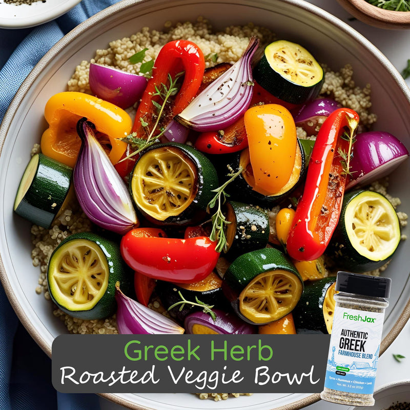 Greek Herb Roasted Veggie Bowl