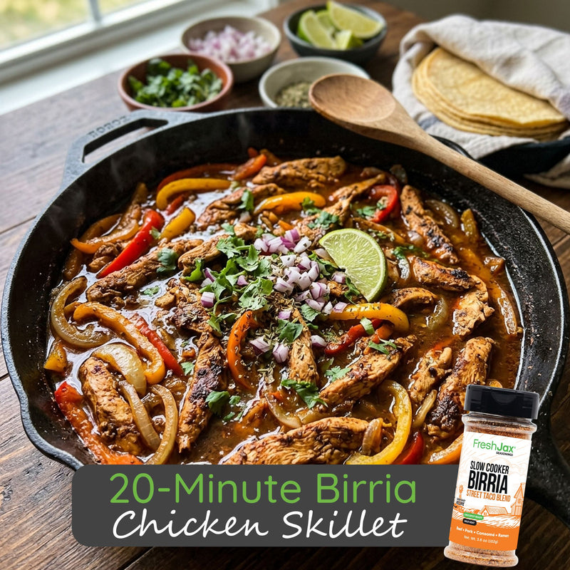 20-Minute Birria Chicken Skillet
