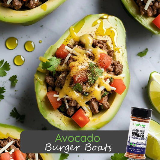 Grill Master Avocado Burger Boats