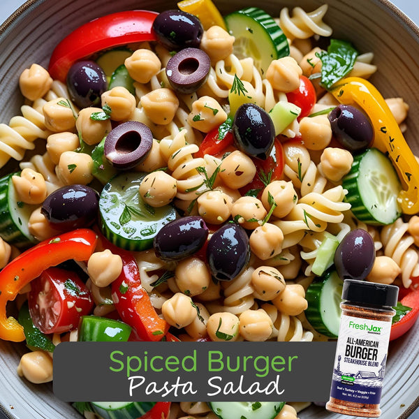 Spiced Burger Pasta Salad