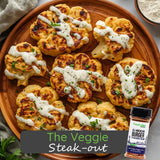 Grilled Cauliflower Steaks with Garlic Pepper Ranch