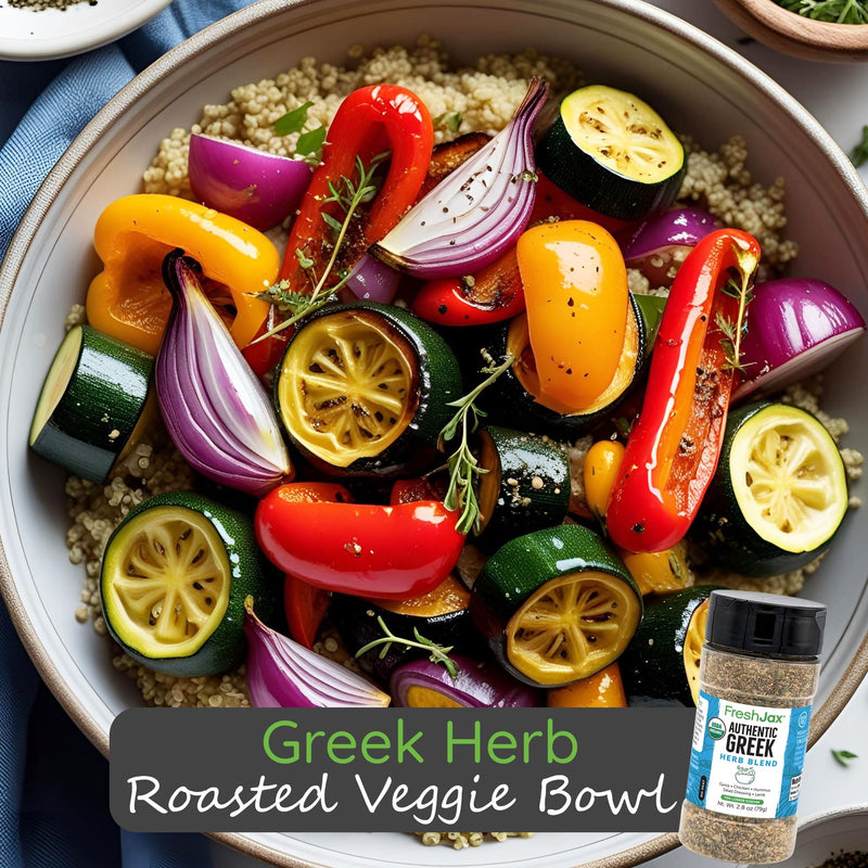 Greek Herb Roasted Veggie Bowl