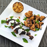 Grilled Spatchcocked Chicken with Yogurt Sauce