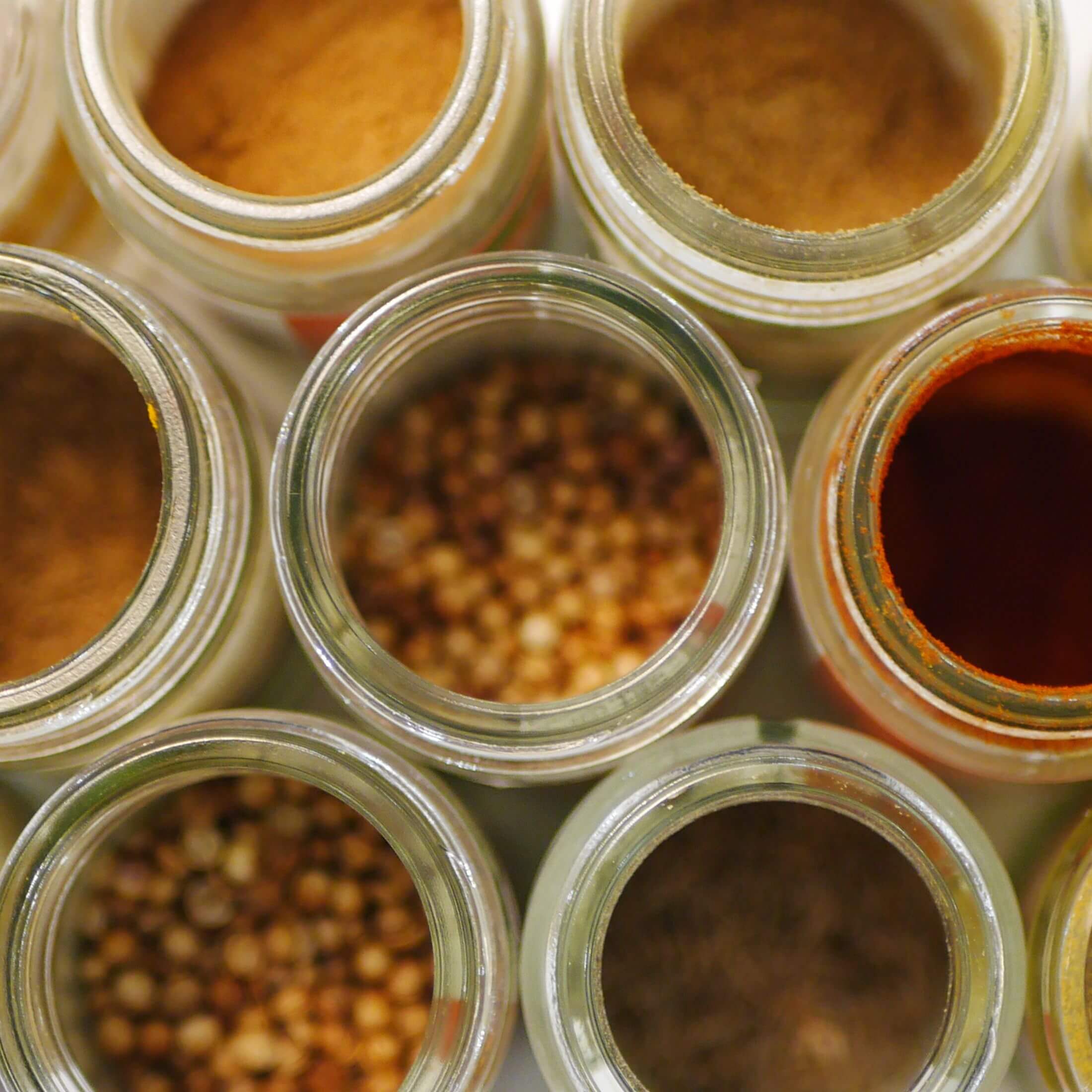Caked Spices clumped inside jars