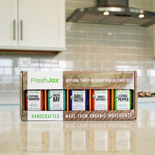 FreshJax Organic Spices Grill Seasoning Sampler 5 pack