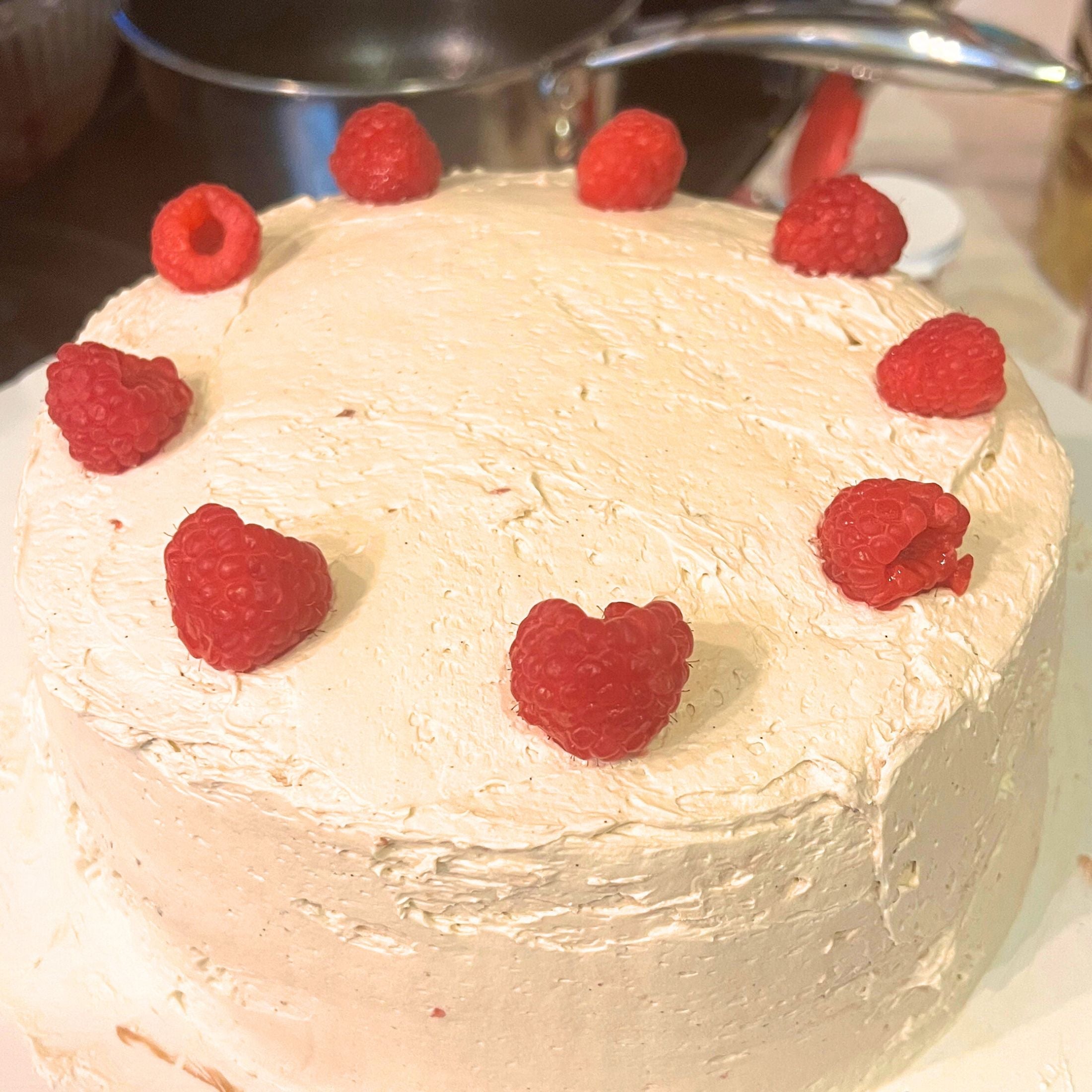 A raspberry cake made with FreshJax Organic Sucant