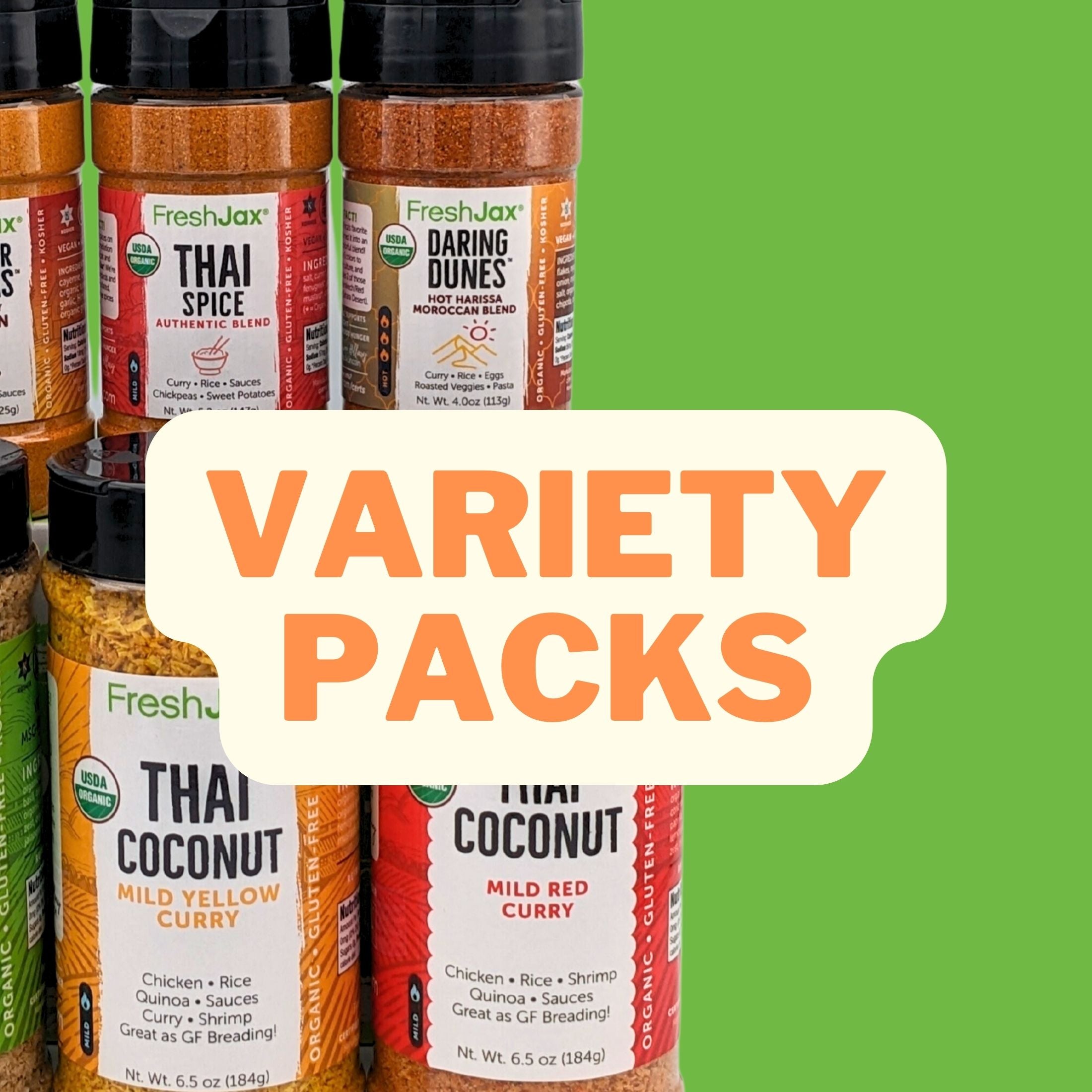 FreshJax Organic Spices Variety Packs