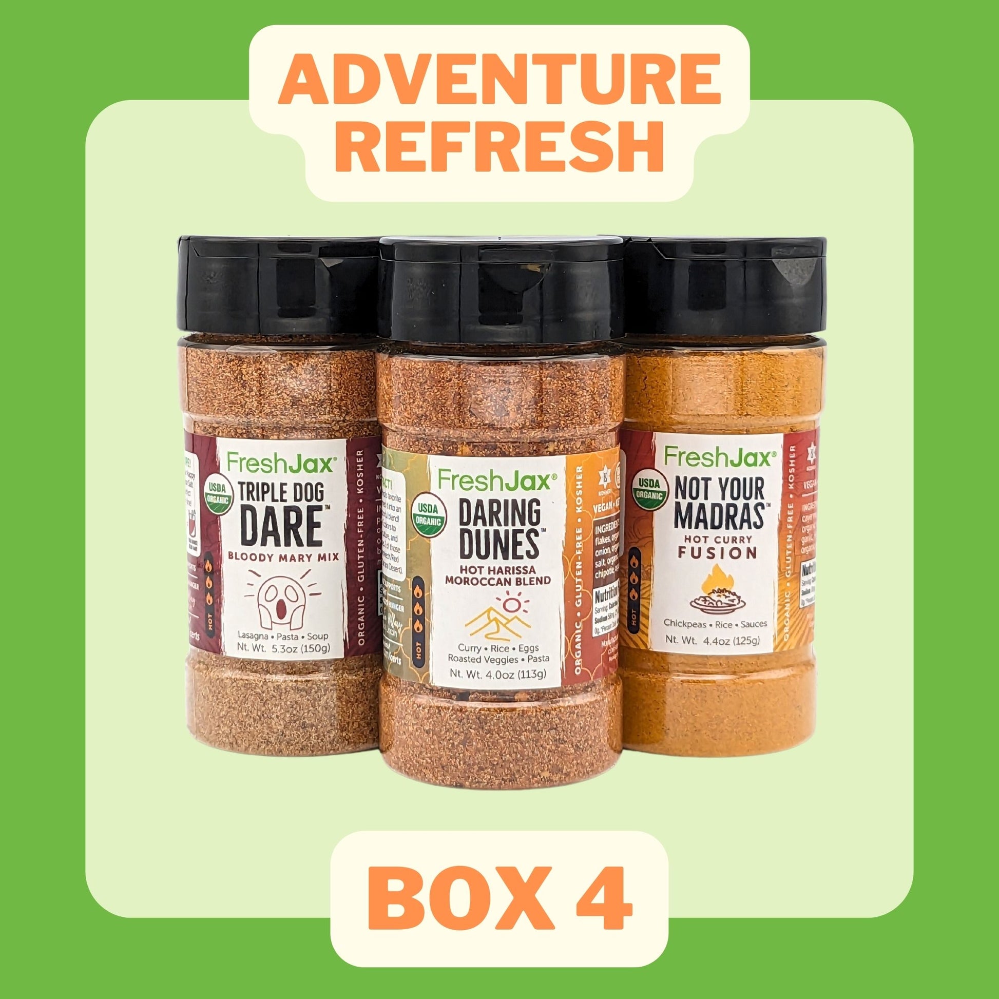 Adventure ReFresh Box 4 : Triple Dog Dare, Daring Dunes, Not Your Madras
