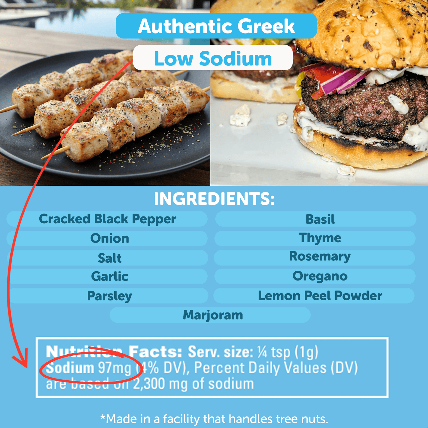 Authentic Greek Seasoning | Low Sodium, GLP-1 Friendly Mediterranean Herb Mix