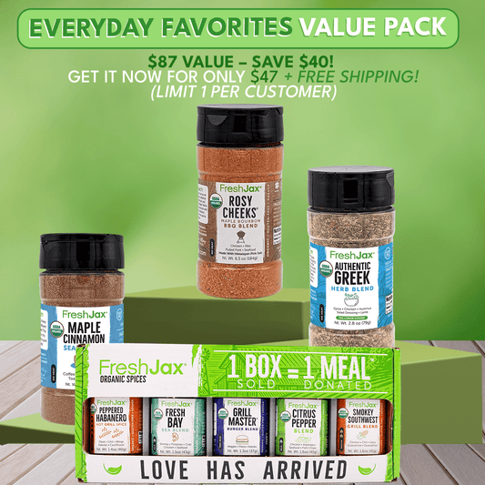 Everyday Favorites Value Pack - Grill Seasoning Gift Set, Greek, Maple Cinnamon and Rosy Cheeks