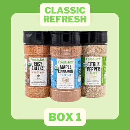 FreshJax Classic ReFresh - Box 1 : Rosy Cheeks, Maple Cinnamon, Citrus Pepper