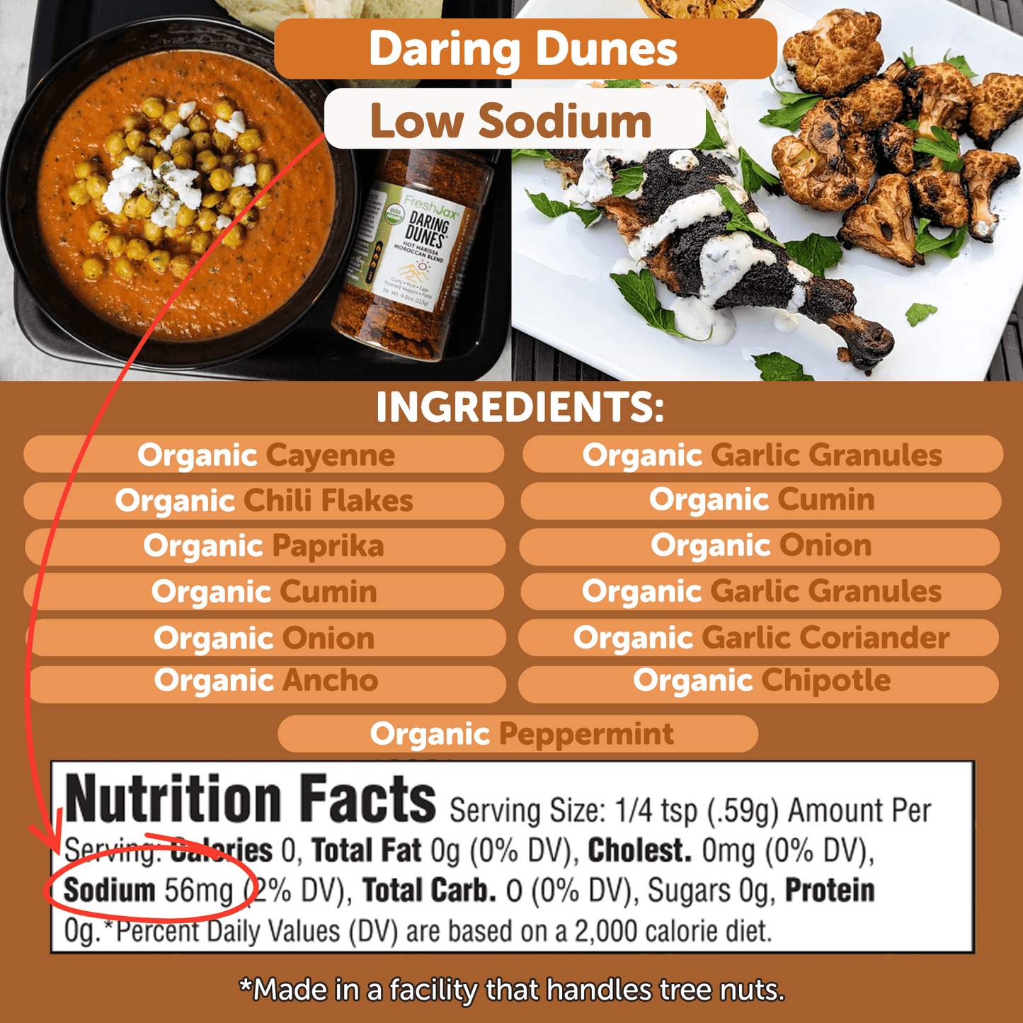 Daring Dunes® Spicy Harissa Seasoning – Low Sodium North African Heat