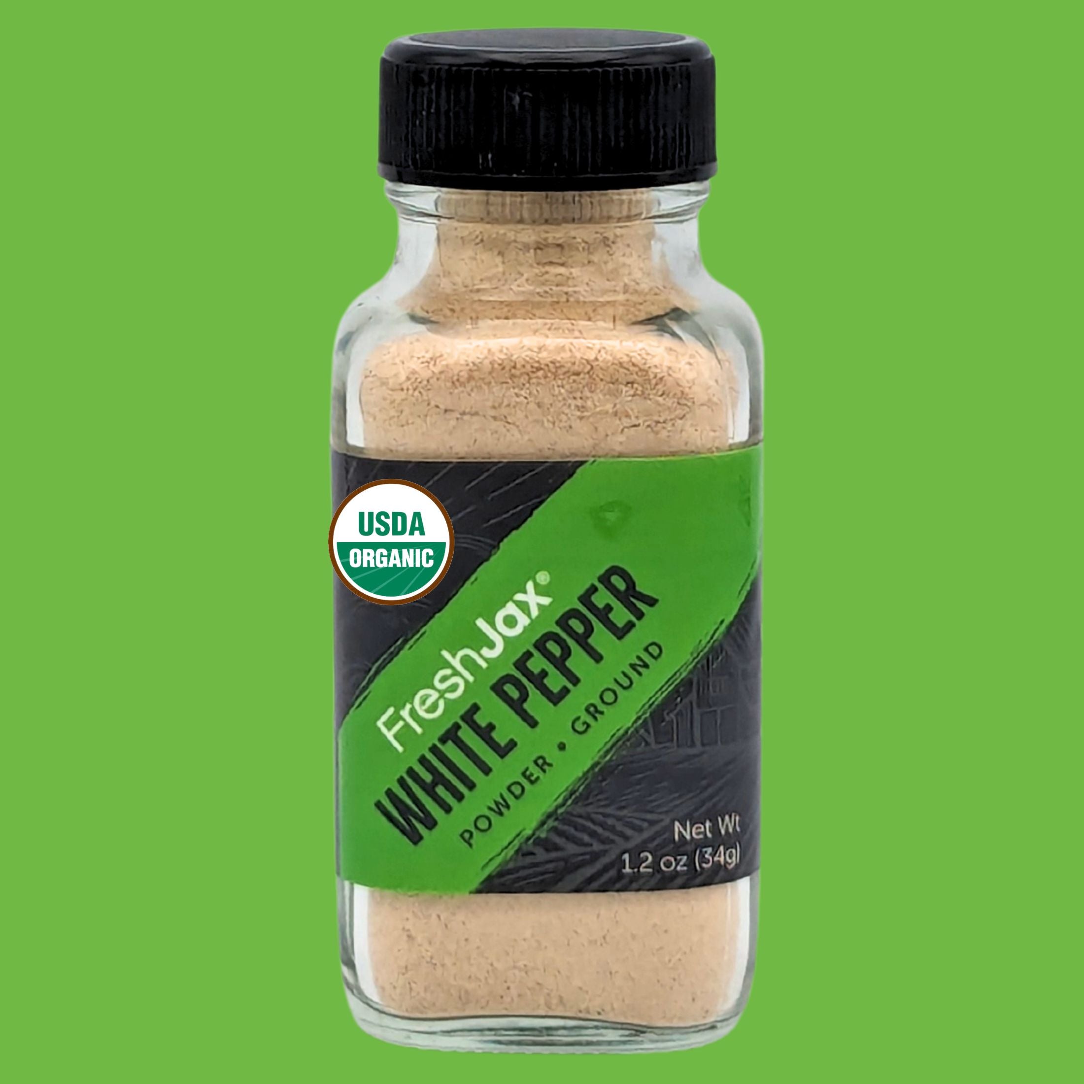 FreshJax Organic Ground White Pepper Powder - Sampler Size