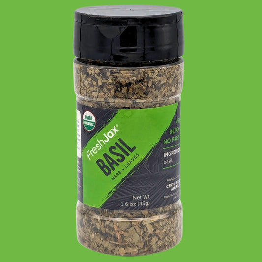 FreshJax Organic Spices Basil, herb leaves