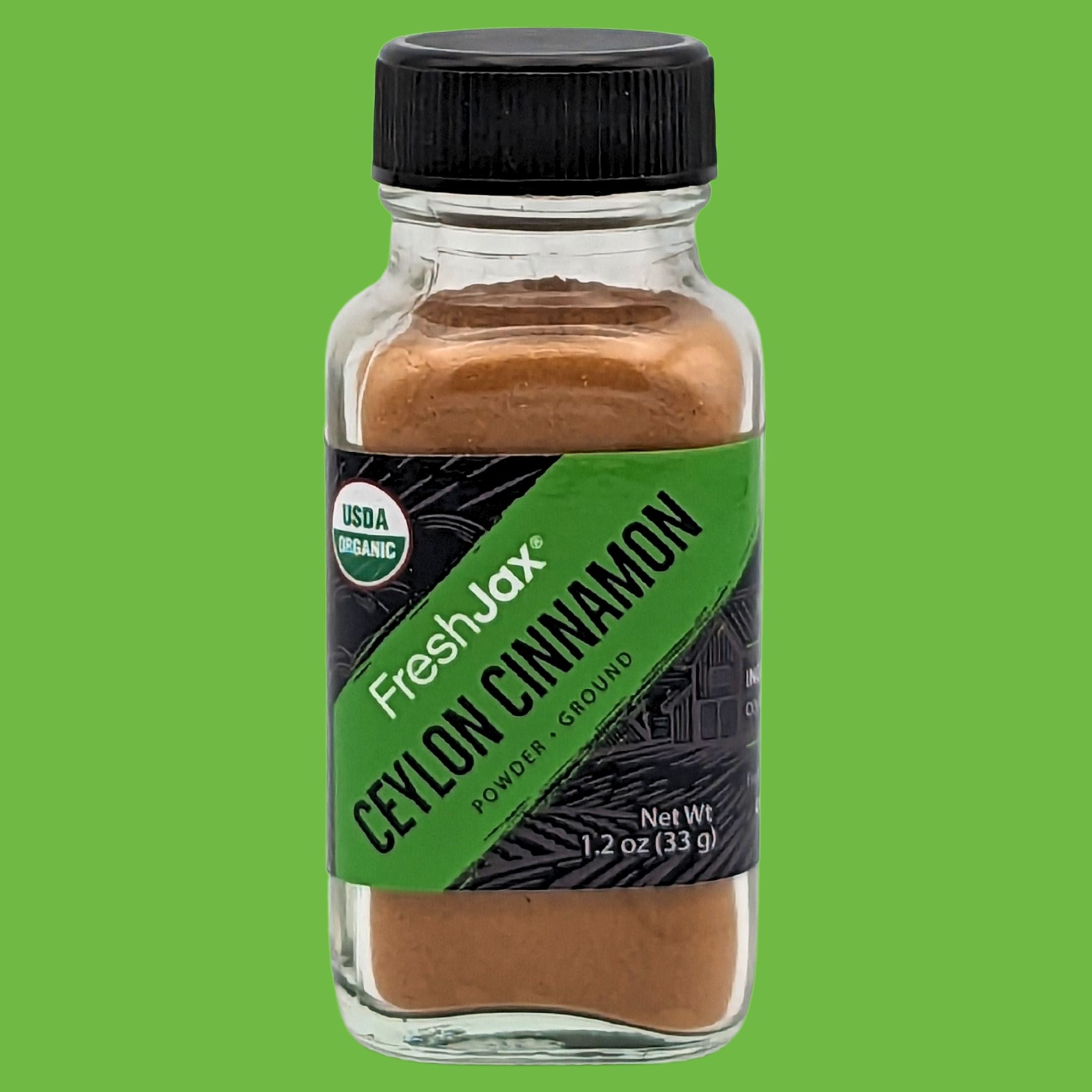 FreshJax Organic Spices Ground Ceylon Cinnamon Powder Sampler