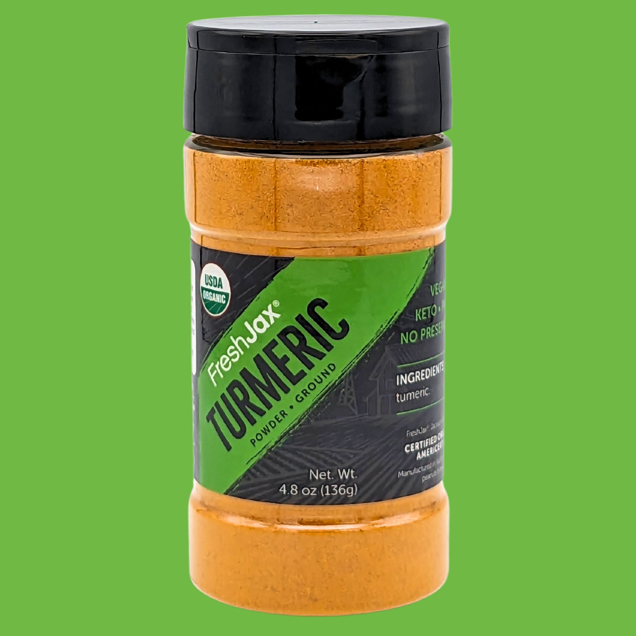 FreshJax Organic Spices Ground Turmeric Powder