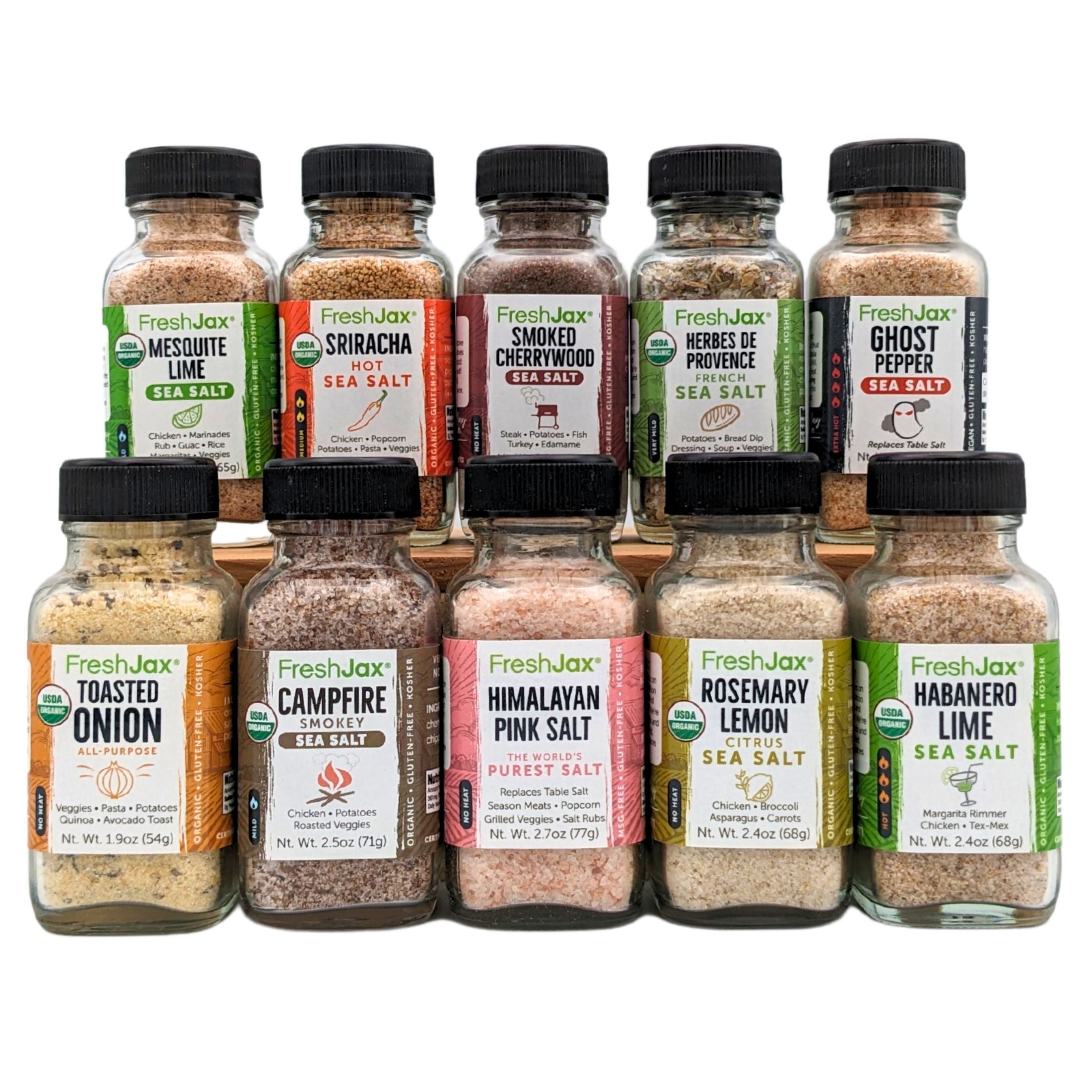 FreshJax Organic Spics Seasoned Salts 10-Pack