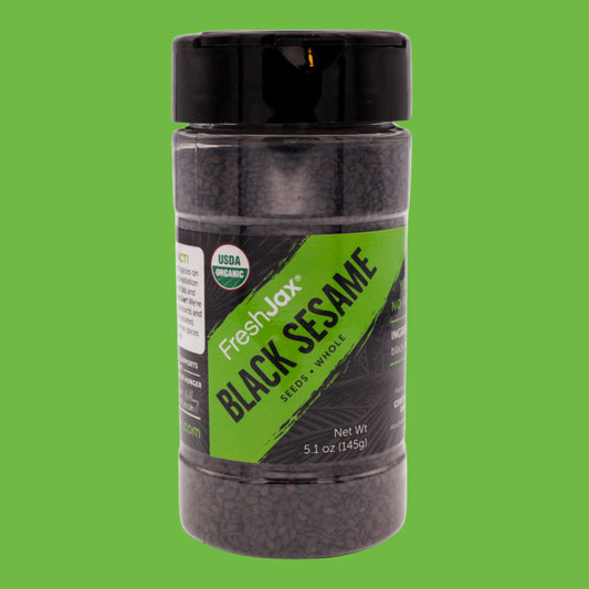 FreshJax ORganic Spices Whole Black Sesame Seeds