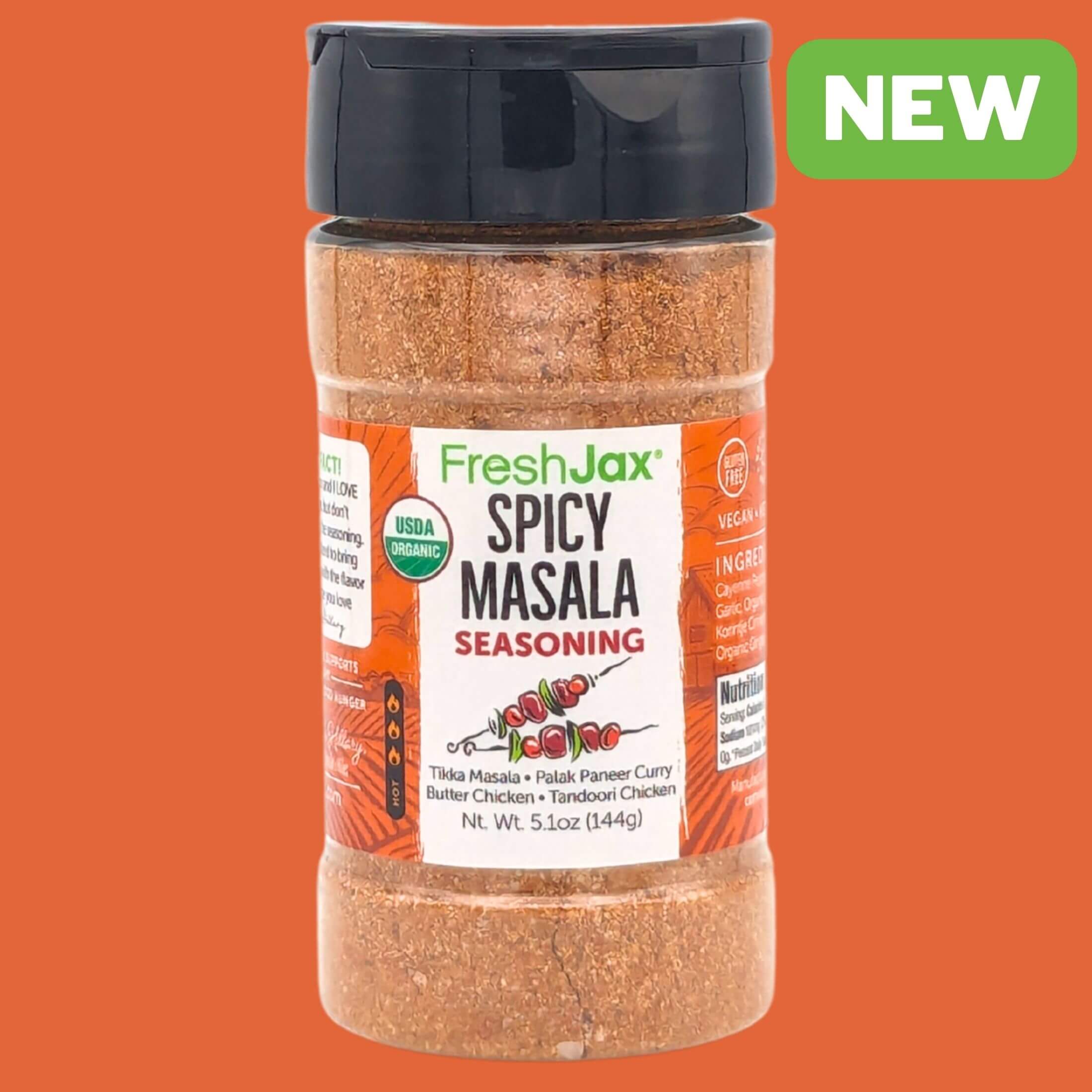 FreshJax Organic Spicy Masala Seasoning - Large Bottle