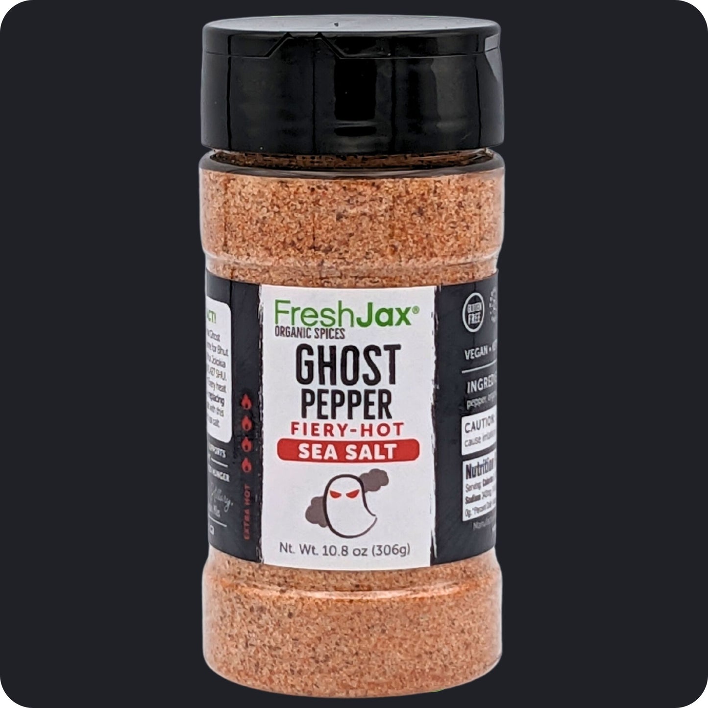 FreshJax Organic Spices Ghost Pepper Fiery Hot Sea salt