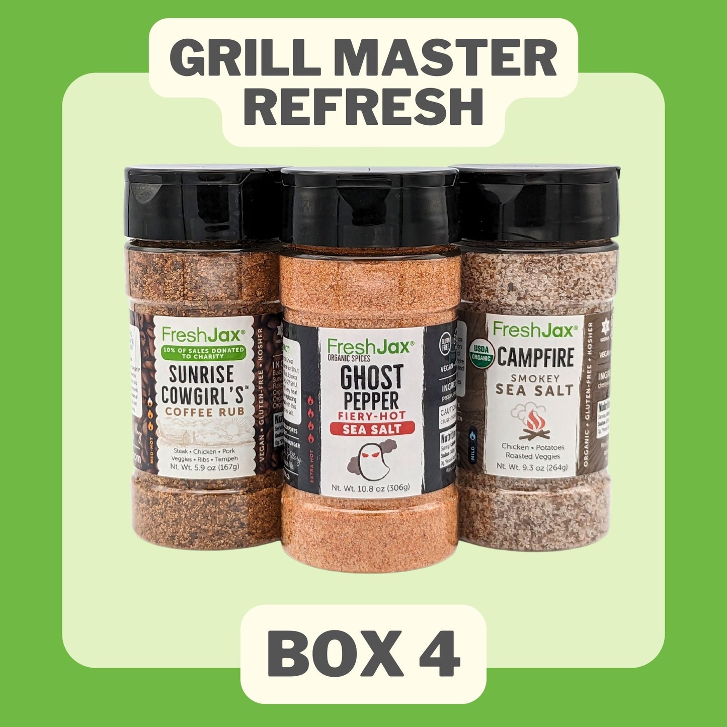 Grill Master ReFresh Box 4 : Sunrise Cowgirl, Ghost Pepper, Campfire