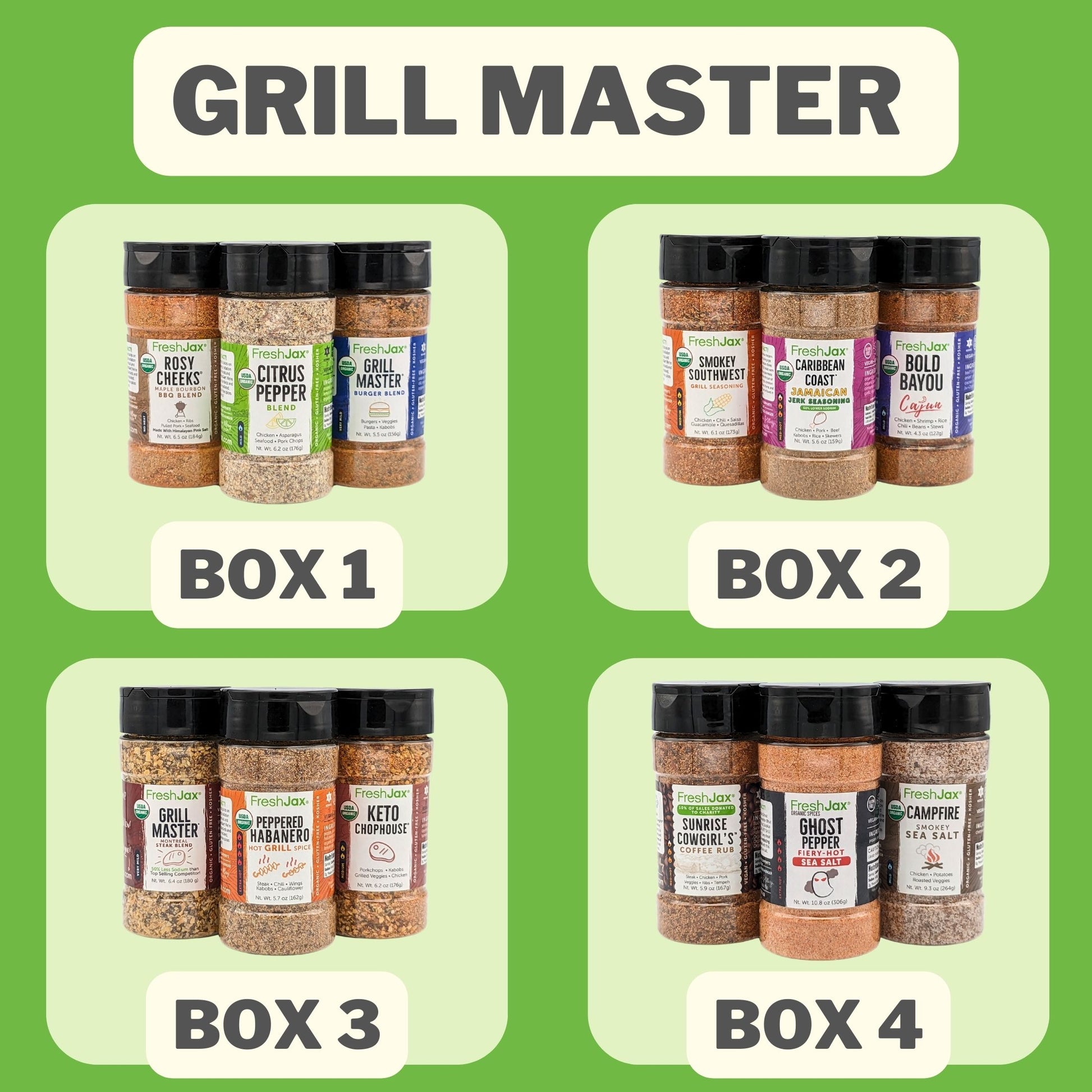 All 12 Flavors Included in the Grill Master ReFresh