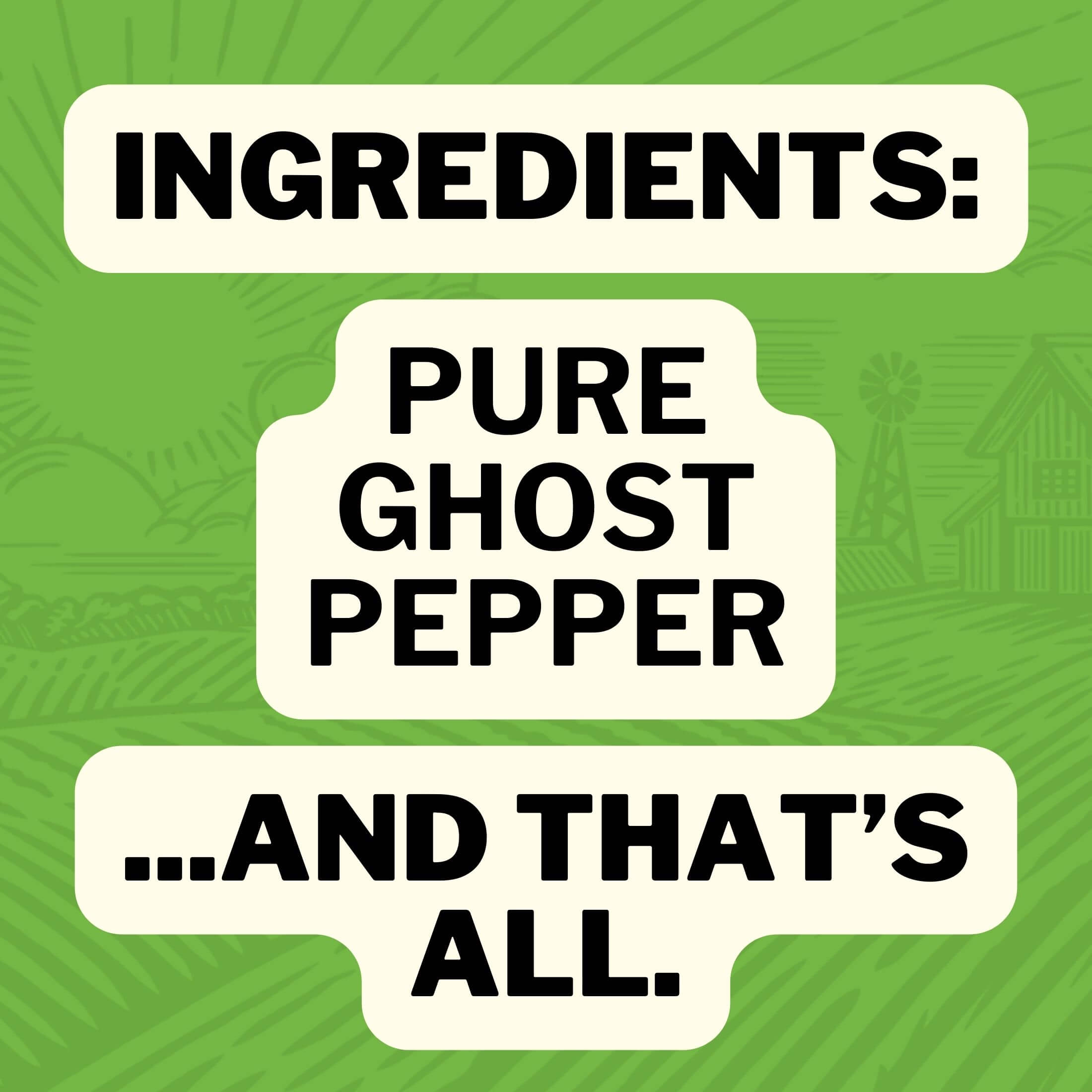 Ingredients: Pire Ghost Pepper Powder... and that's all.