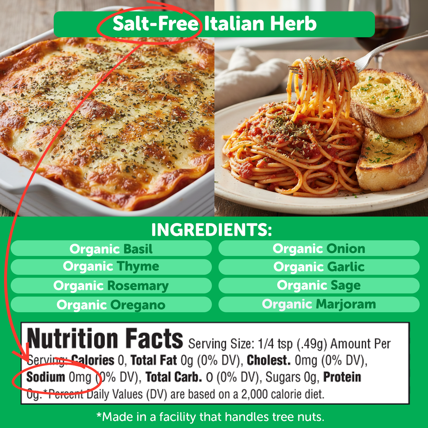 Italian Herb Seasoning 🌿🍝 – Classic Salt-Free Blend for Pasta & More