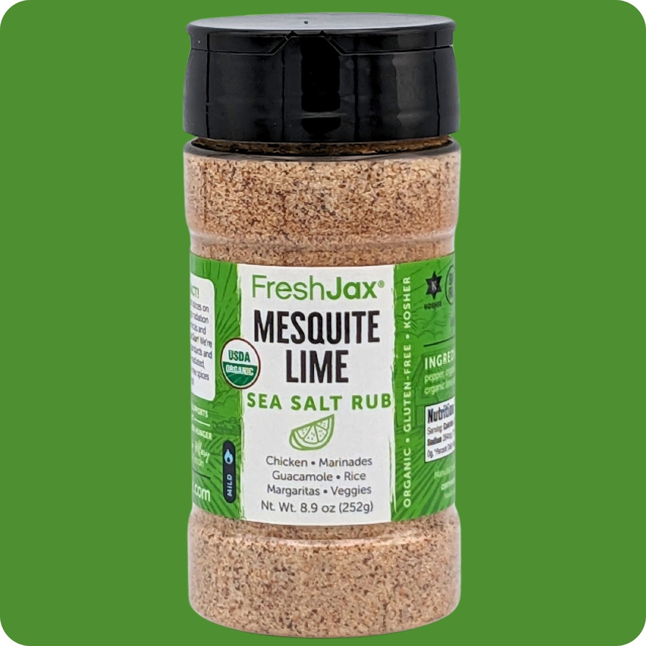 FreshJax Organic Spices Mesquite Lime Sea Salt Rub