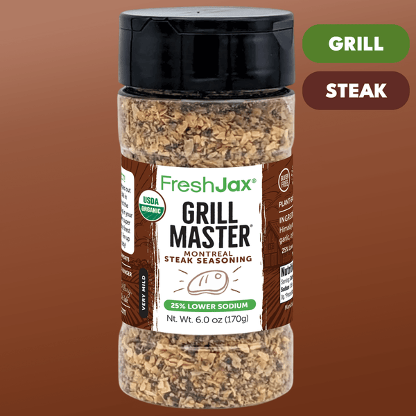 FreshJax Grill Master Montreal Steak Blend – 50% Less Sodium, Bold Fla