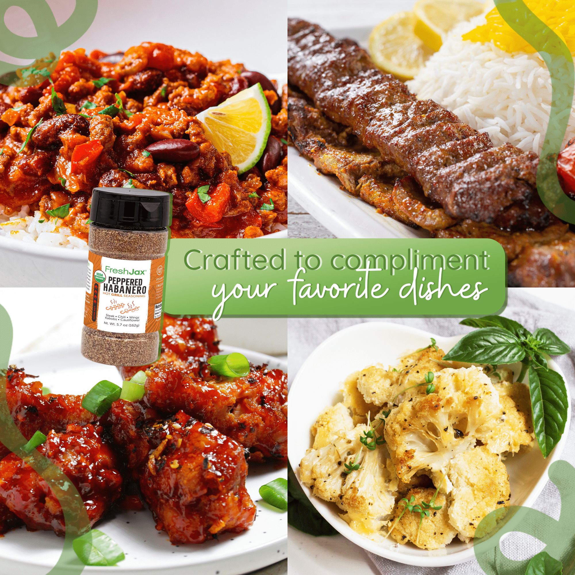 Peppered Habanero Hot Grill Seasoning Organic