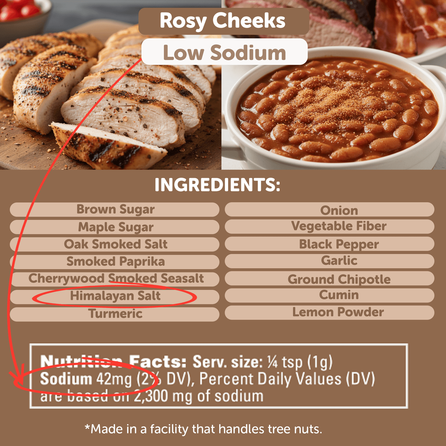 Rosy Cheeks Maple Bourbon BBQ Seasoning | Low Sodium & GLP-1 Friendly