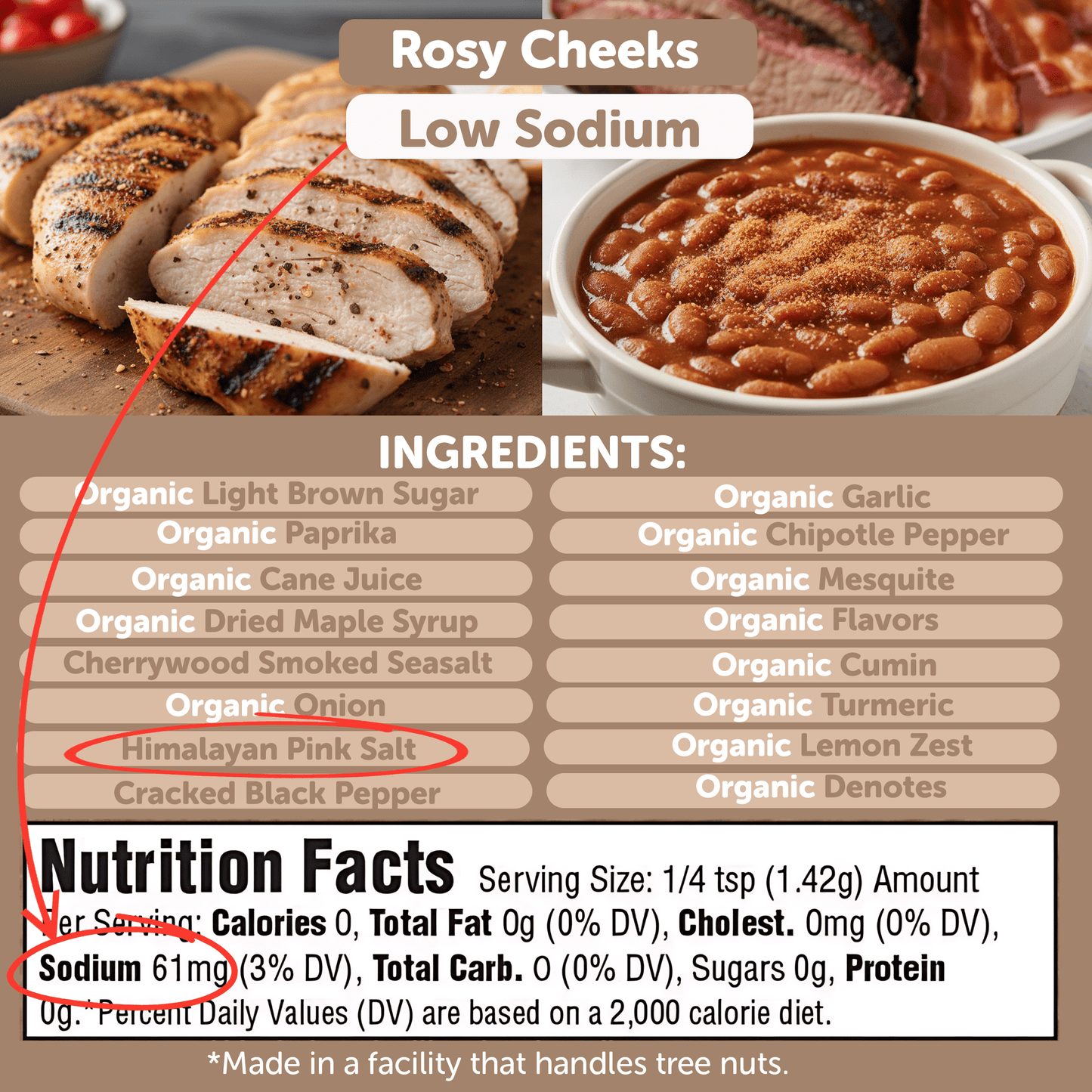 Rosy Cheeks Maple Bourbon BBQ Blend – Low Sodium Sweet & Smoky Seasoning