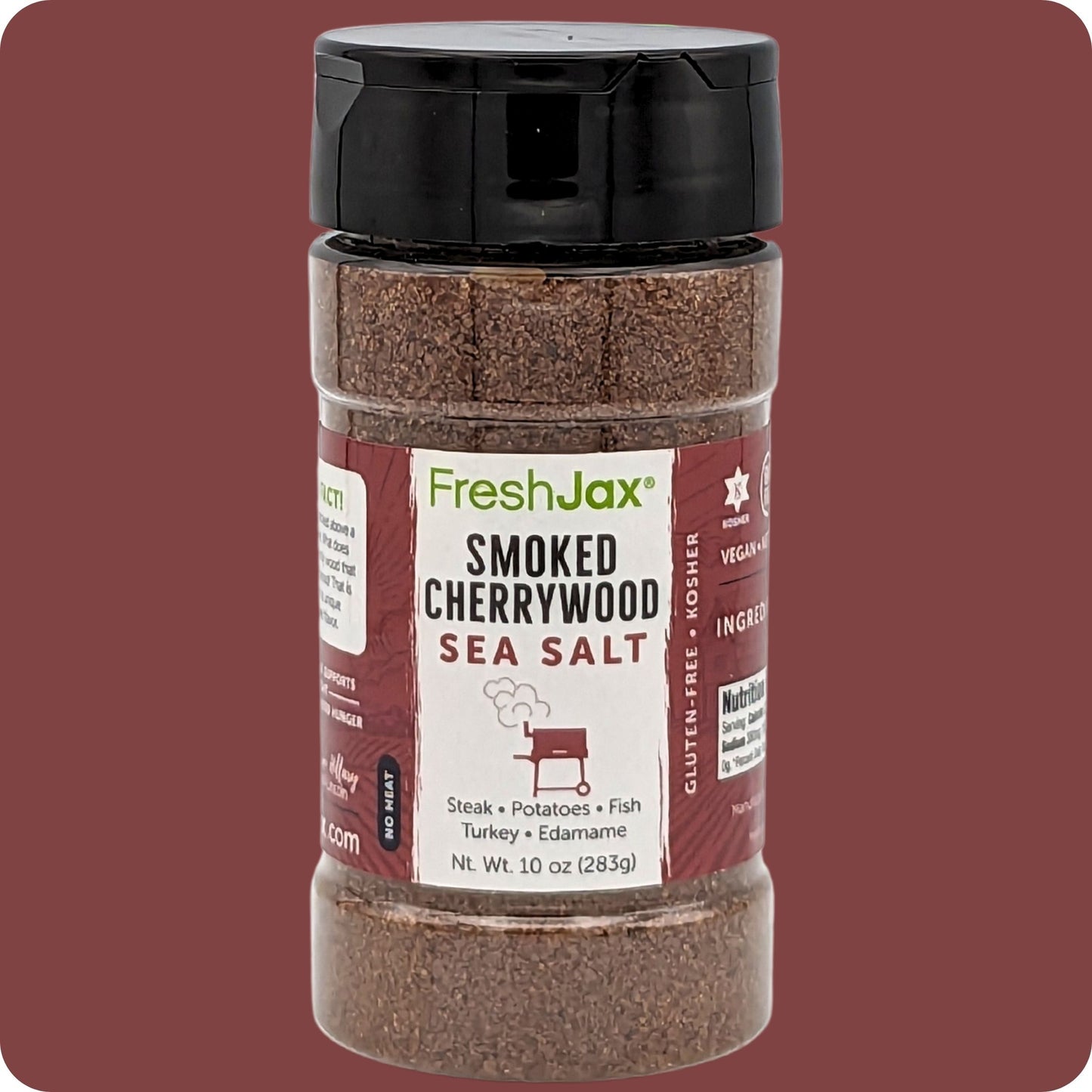Smoked Cherrywood Sea Salt Large with colored Background