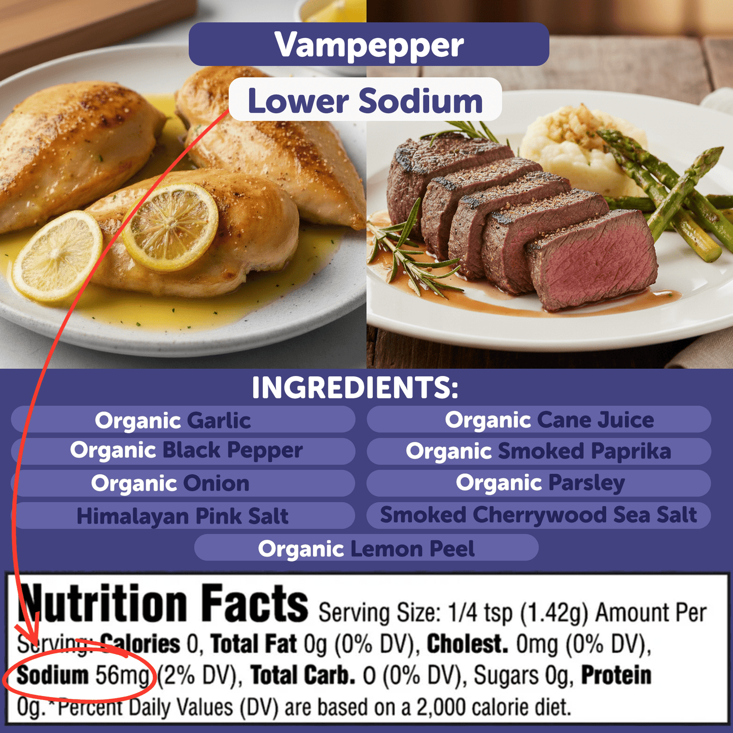 VamPepper® Garlic Pepper Blend – Bold, Smoky Garlic Flavor with a Bite