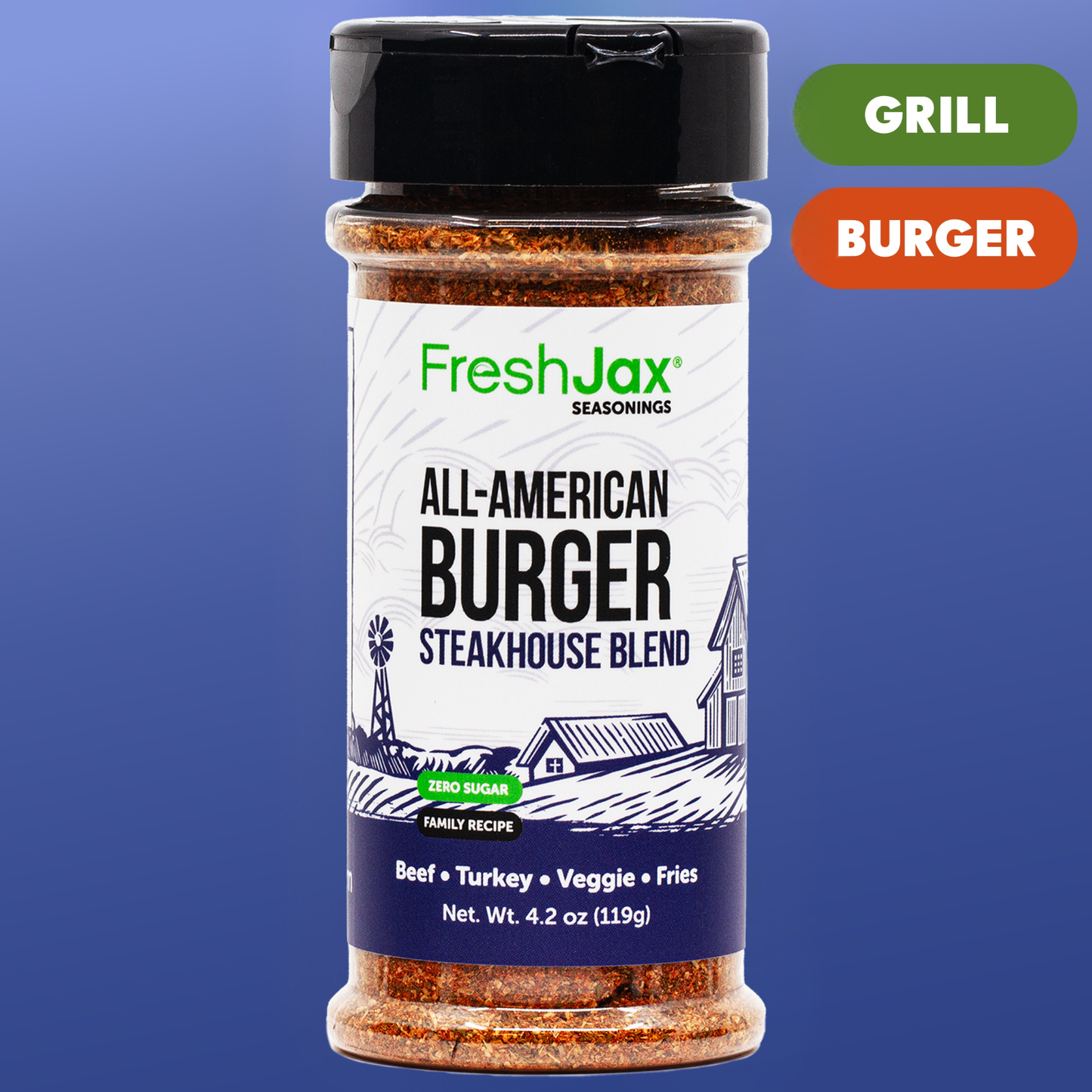 All-American Burger Steakhouse Blend – Zero Sugar Bold & Smoky