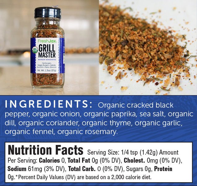 Grill Master Burger Seasoning Nutritional information and ingredients