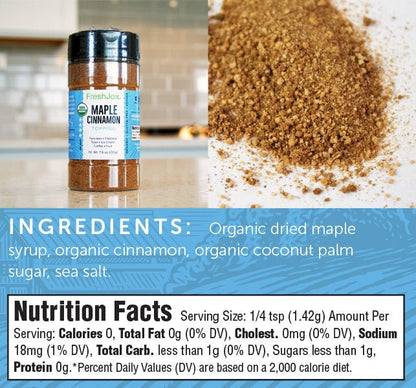 FreshJax Maple Cinnamon Ingredients and Nutritional Information