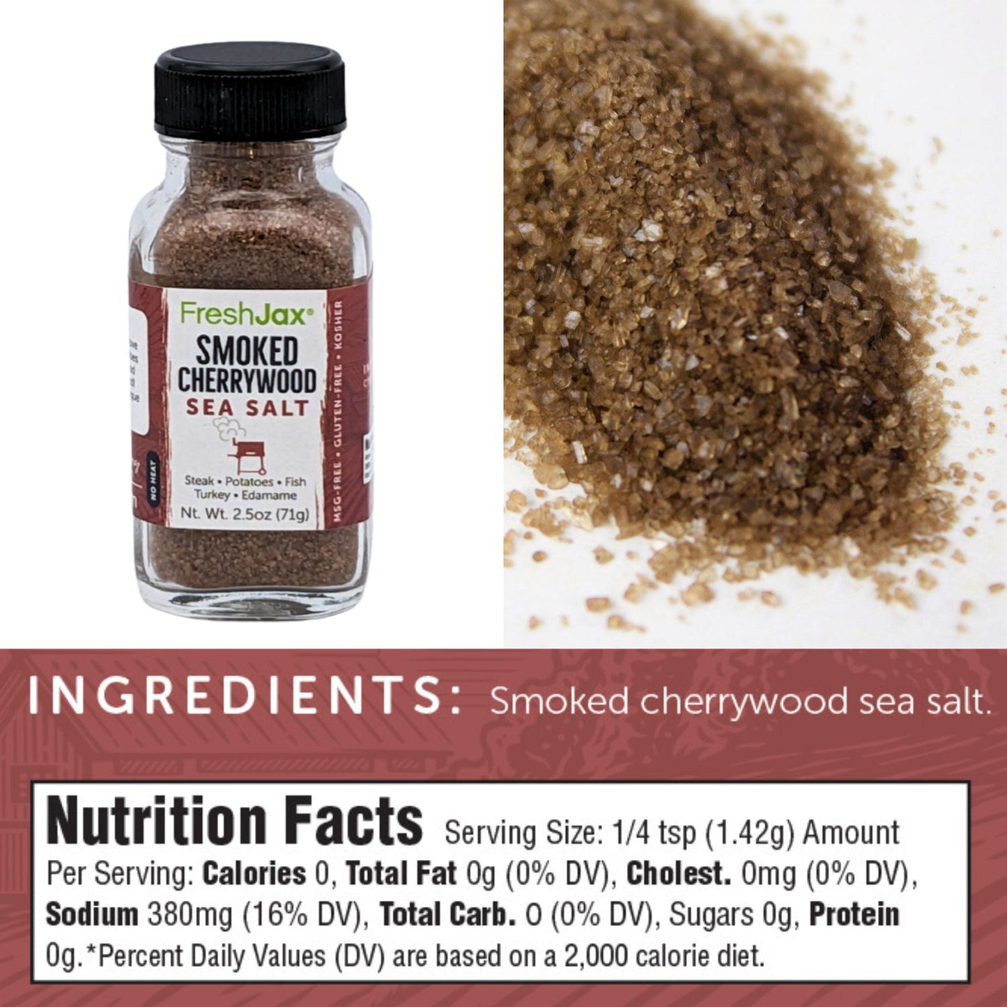 FreshJax Smoked Cherrywood Ingredient and Nutritional Information