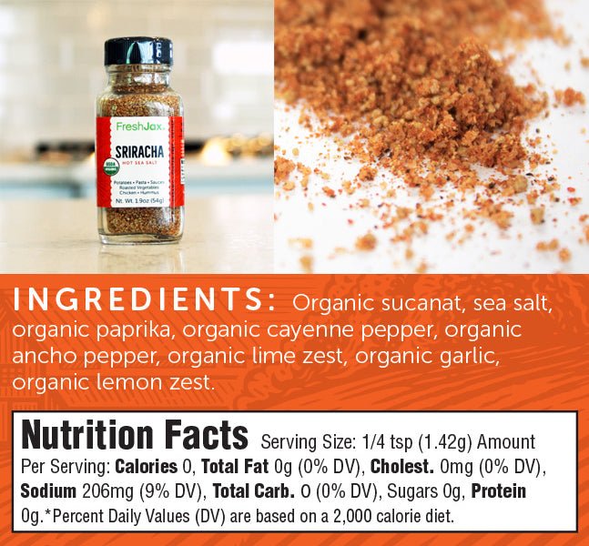 Sriracha Sea Salt Ingredients and Nutritional Information