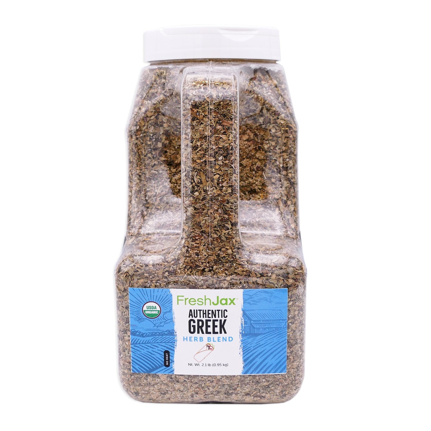 FreshJax Organic Spices Authentic Greek Herb Blend Bulk Jug