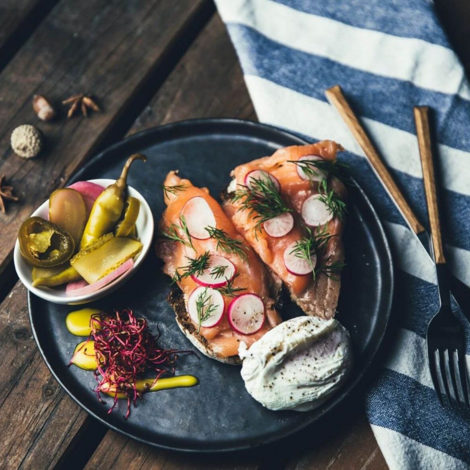 Seasoned and Smoked Salmon and veggies