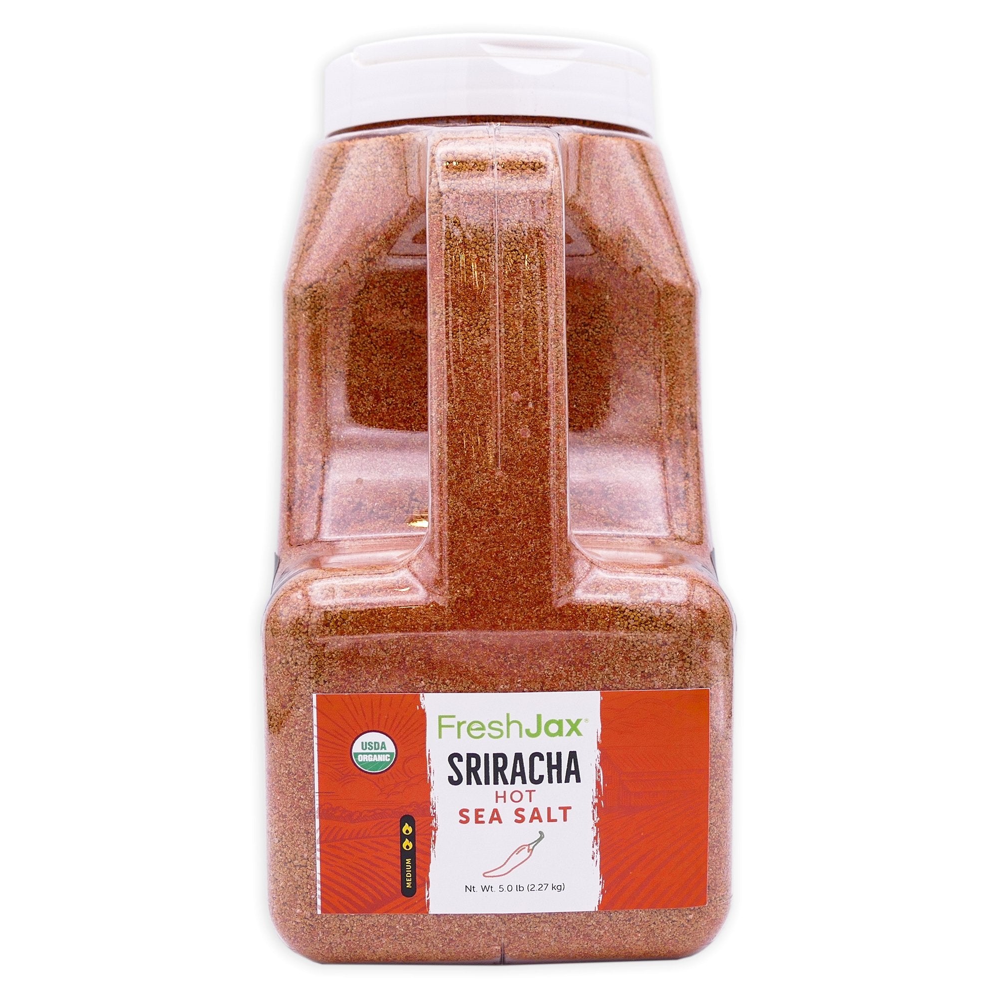 FreshJax Organic Spices Sriracha Hot Sea Salt Bulk Jug