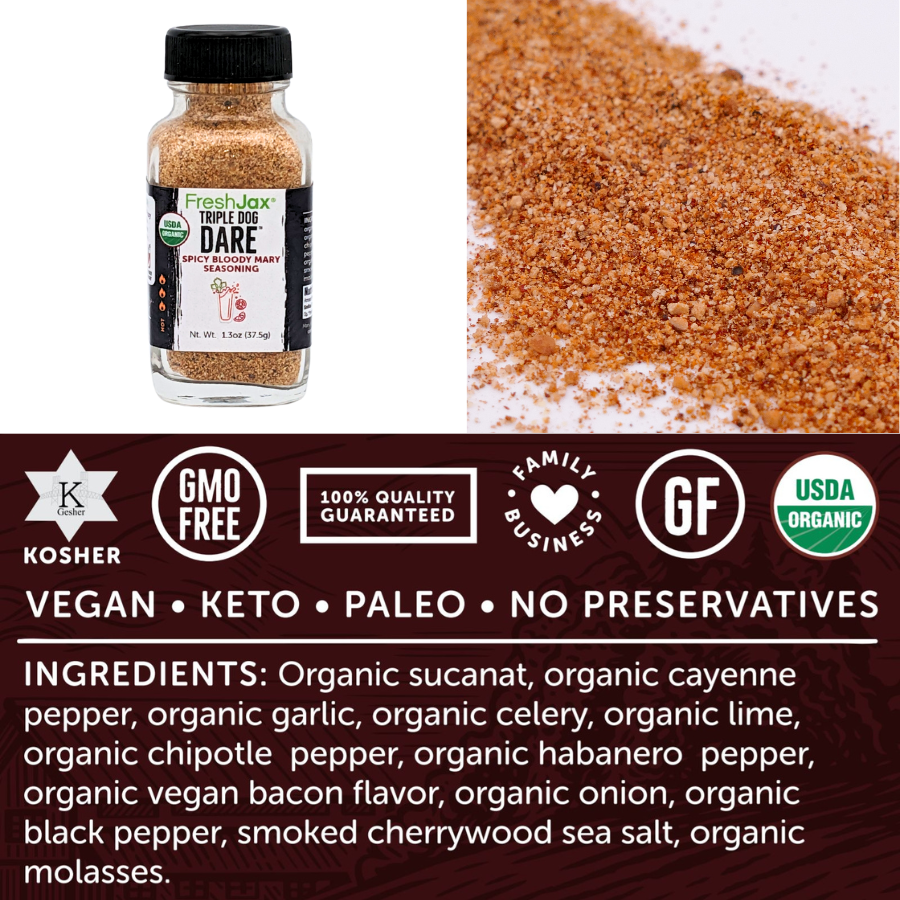 Triple Dog Dare Spicy Bloody Mary Seasoning Nutritional information and ingredients
