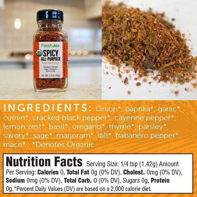 FreshJax Organic Spices Organic Hot & Spicy Seasonings Gift Set